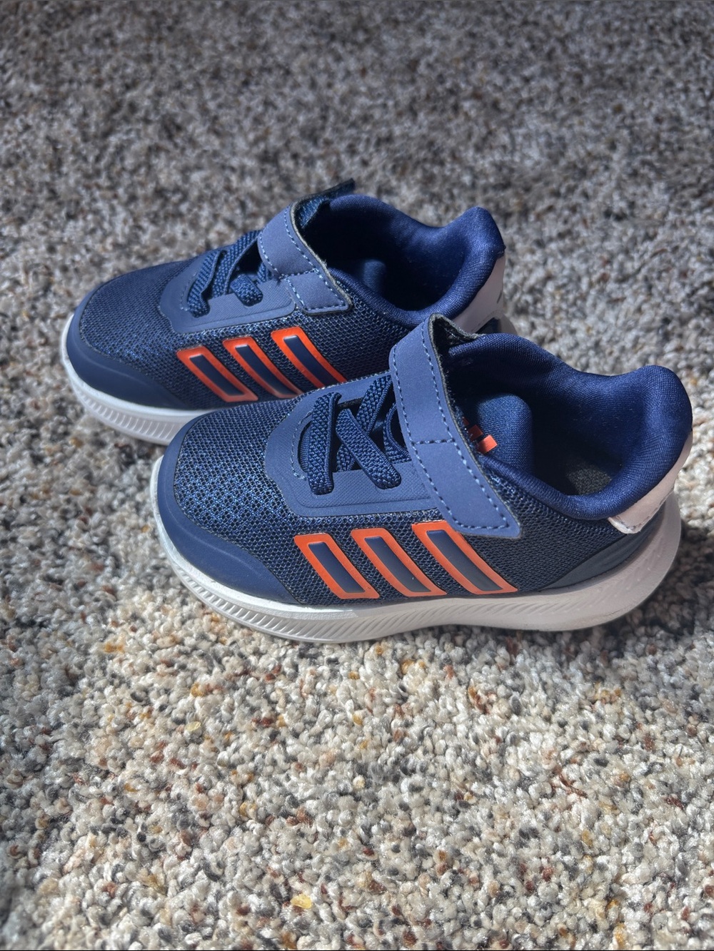 adidas Navy and Orange Kids' Sneakers